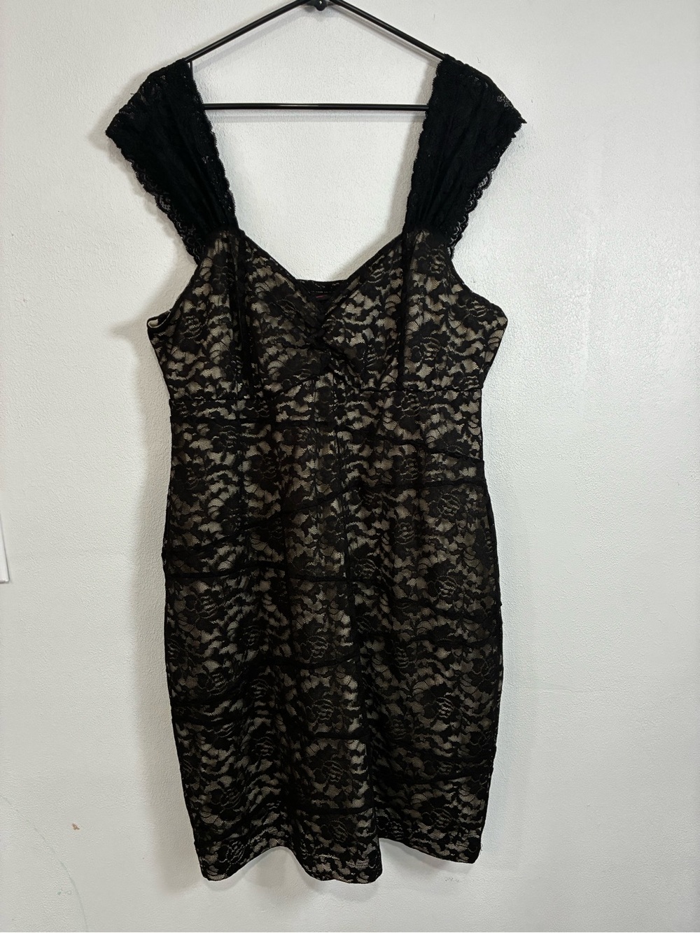 Torrid Black Lace Dress with Nude Lining